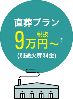 直葬プラン 税抜9万円から(別途火葬料金)※